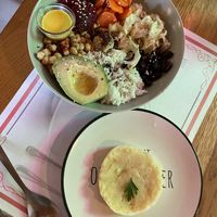 Side of Mashed potatoes 3/10 (bland) and Buddha bowl 6.5/10  at LEVEL - Vegan & Gluten Free in Antalya