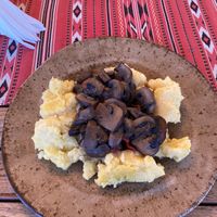 Mushrooms with polenta  at Crama Sibiană in Sibiu