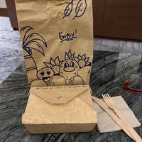 My order to go at A Minha Avó in Lisbon