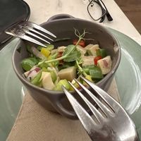 “Octopus” salad (made with mushrooms )  at A Minha Avó in Lisbon