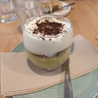 Home dessert (cookies and cream) at A Minha Avó in Lisbon