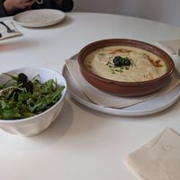 Tofu creamy 'fish' dish at A Minha Avó in Lisbon