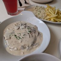 Seitan with mushroom sauce at A Minha Avó in Lisbon