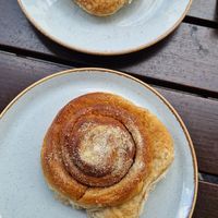 Vegan cinnamon roll at Godt Brød in Bergen
