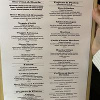 Menu at Foreign Muck in Saltash