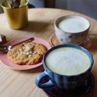 Matcha Latte + Cookie at Bloom Kitchen in Limoges