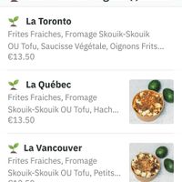 Vegan/vegetarian menu at Mon Caribou in Nancy