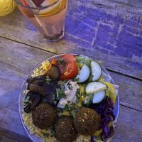 Falafel Sabich plate  at Csicseri in Gyor