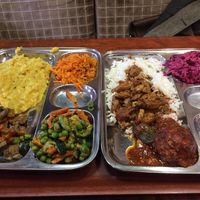 some of the incredibly affordable vegan options at Rama in Riga