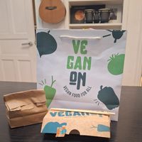 🛵🌱🌜🕥 at Vegan On Polanco in Mexico City