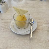 Mango sorbet  at El Gran Sol in Tenerife