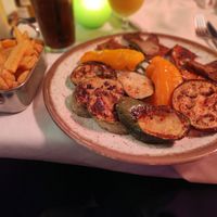 Grilled vegetables with fries at El Gran Sol in Tenerife