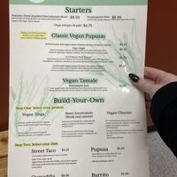 Vegan menu   at 3 in 1 Restaurant in Indianapolis