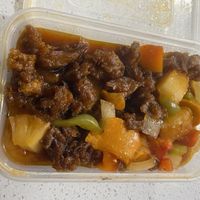 Vegan Sweet and Sour Chicken  at Wok And Slice in North London