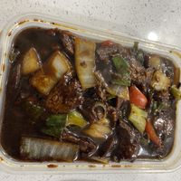 Vegan Duck with Black Bean Sauce  at Wok And Slice in North London