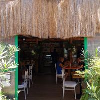 Lovely outdoor dining at V.O.P. - Very Organic People in Santiago