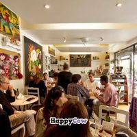 Lunch time
A litle Coffee palease, lovely Fresh Frut juce at V.O.P. - Very Organic People in Santiago