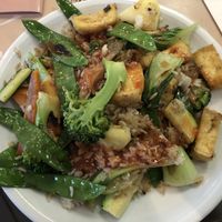 Gemüsepfanne, vom Buffet zusammengestellt / vegetable stir-fry from the buffet  at China Restaurant Majestic in Straubing