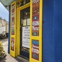 vegan advertised all over the outside :) at La Macarena in New Orleans