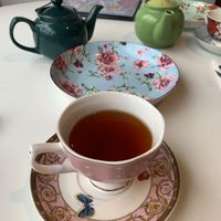 Rainbow cookie rooibos tea  at Robinson's Tea Room in Stony Brook