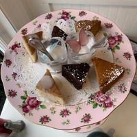 Top tier desserts  at Robinson's Tea Room in Stony Brook