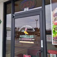 Sign at Potbellies Smokehouse in Kennesaw