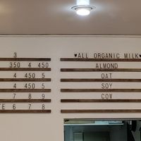 Coffee bar with plant based milks at Leonidas - Love + Chocolate in Walnut Creek