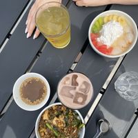 Mapo tofu and lychee sweet bowl   at Ming-Teng HAO HAO in Tokyo