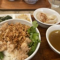 Vegan Chopped Chicken with Dumplings (Lunch Set)  at Ming-Teng HAO HAO in Tokyo