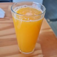 Orange juice at Jugobar in San Jose