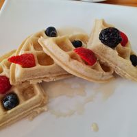 Vegan and Gluten-free Waffles at Jugobar in San Jose
