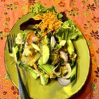 Delicious and a little bit spicy Yum Wun Sen (Glass Noodle Salad) I asked it to be made vegan. 👌🏼  at Songkran Thai Restaurant in Cairns