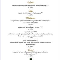 Vegane Speisekarte  at GenussSpecht in Spielberg