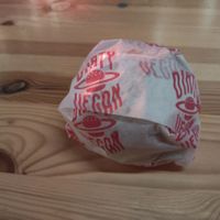 The burger at Dirty Vegan - Barcode Street Food in Oslo