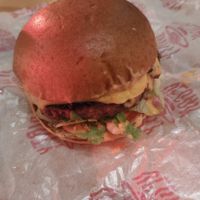 West Coast burger at Dirty Vegan - Barcode Street Food in Oslo