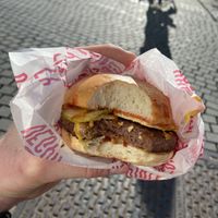 Classic burger  at Dirty Vegan - Barcode Street Food in Oslo