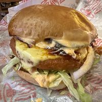 Tasty clucker burger   at Dirty Vegan - Barcode Street Food in Oslo