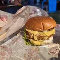 Garlic Burger at Dirty Vegan - Barcode Street Food in Oslo