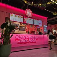 The counter at Dirty Vegan - Barcode Street Food in Oslo