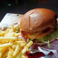 Chicken burger at Dirty Vegan - Barcode Street Food in Oslo