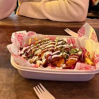 Loaded fries at Dirty Vegan - Barcode Street Food in Oslo