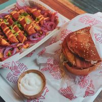 From (second) visit: 6th of November 2025.
Burger: Garlic B.L.T 179 nok. Fries: Sidechick 169 nok. Dip sauce: Garlic mayo 29 nok. at Dirty Vegan - Barcode Street Food in Oslo