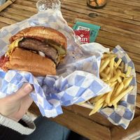 Classic burger   at Dirty V - Barcode Street Food in Oslo