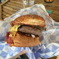 Classic burger  at Dirty V - Barcode Street Food in Oslo