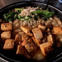 The beans & greens dish. Spicy, and very tasty!  at Cinder Restaurant in Westerly