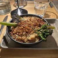 Beans and greens. Really yummy!   at Cinder Restaurant in Westerly