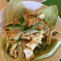 Papaya salad with tofu   at Pho Me in Hitchin