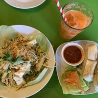 Summer rolls & papaya salad   at Pho Me in Hitchin