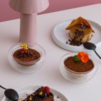 Assortment of desserts at MUDRA Plant Based  in Madrid