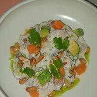 Ceviche de hongos at MUDRA Plant Based  in Madrid
